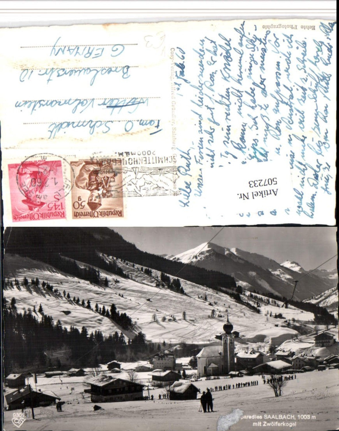 507233,Saalbach Totale Skilift Bergkulisse Winterbild pub Cosy 9301