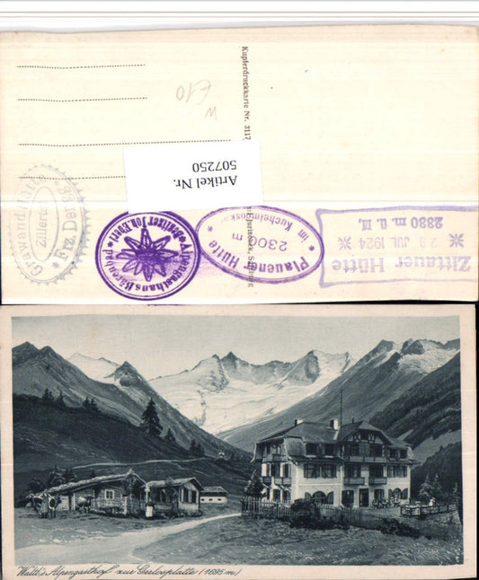 507250,Waltls Alpengasthof zur Gerlosplatte b. Krimml Bergkulisse