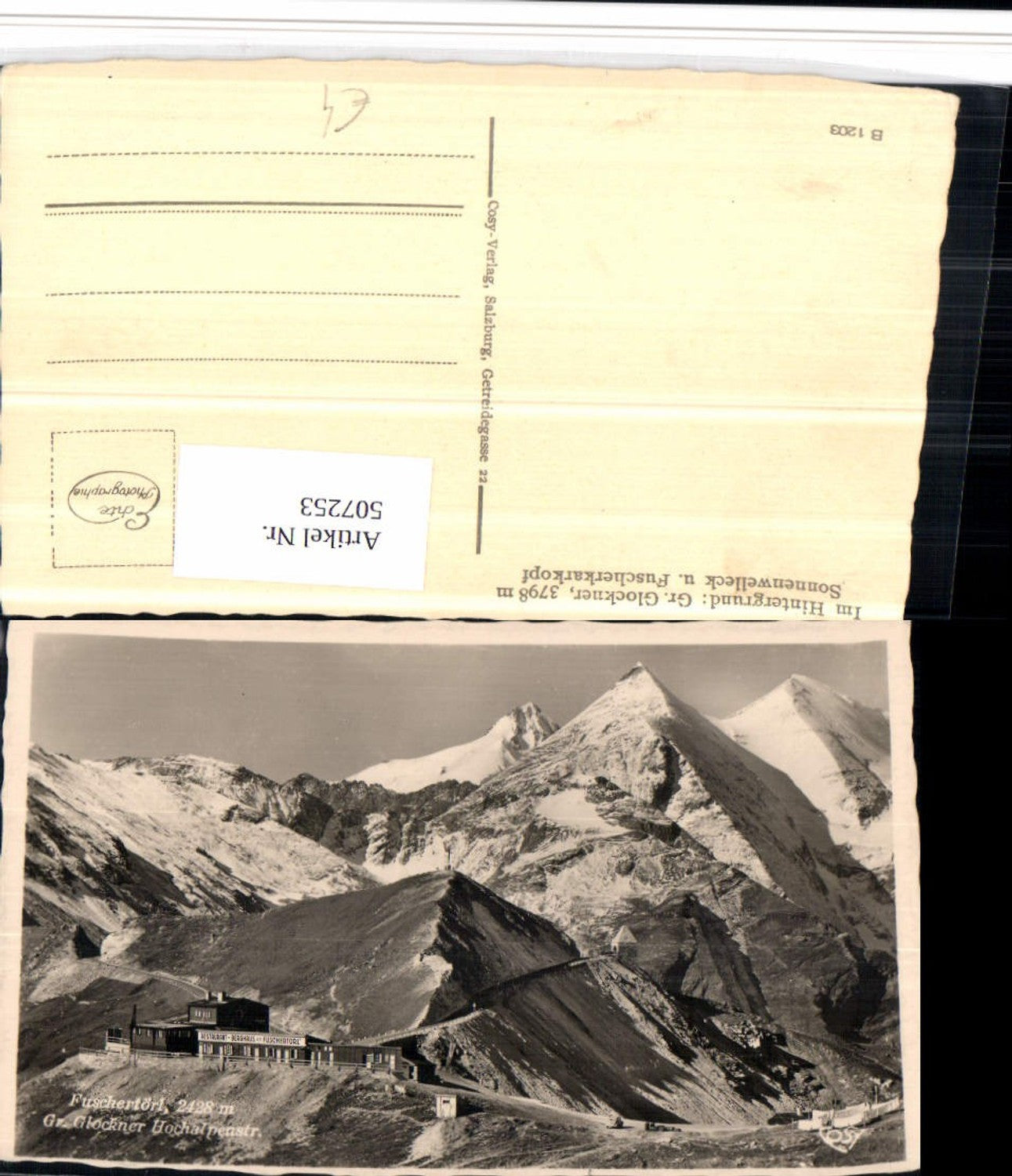 507253,Fuschertörl b. Fusch m. Großglockner Bergkulisse pub Cosy