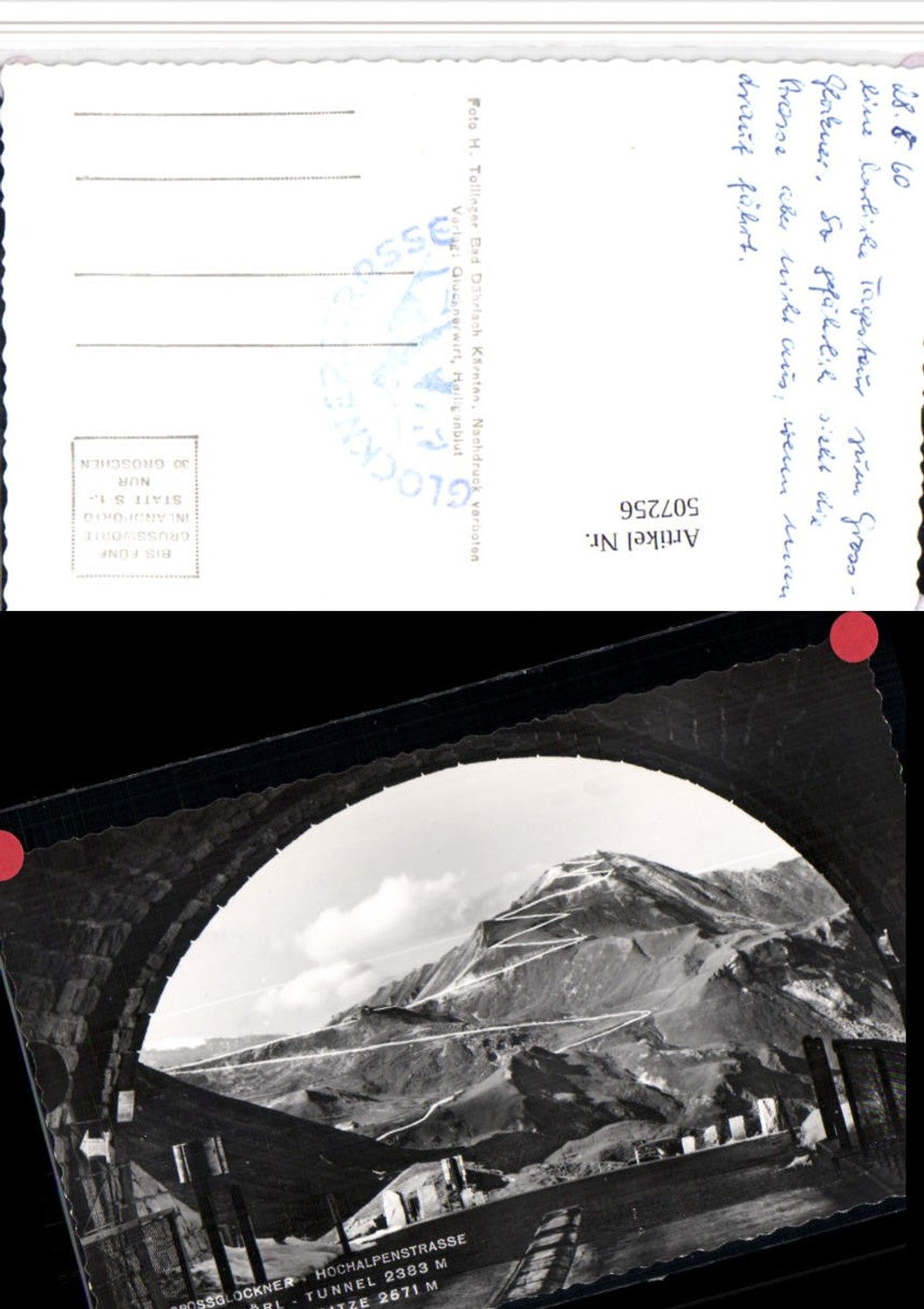 507256,Großglockner Hochalpenstraße Mittertörl Tunnel b. Fusch Bergkulisse
