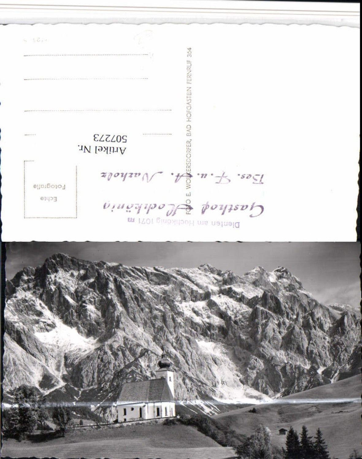 507273,Dienten am Hochkönig Kirche Bergkulisse