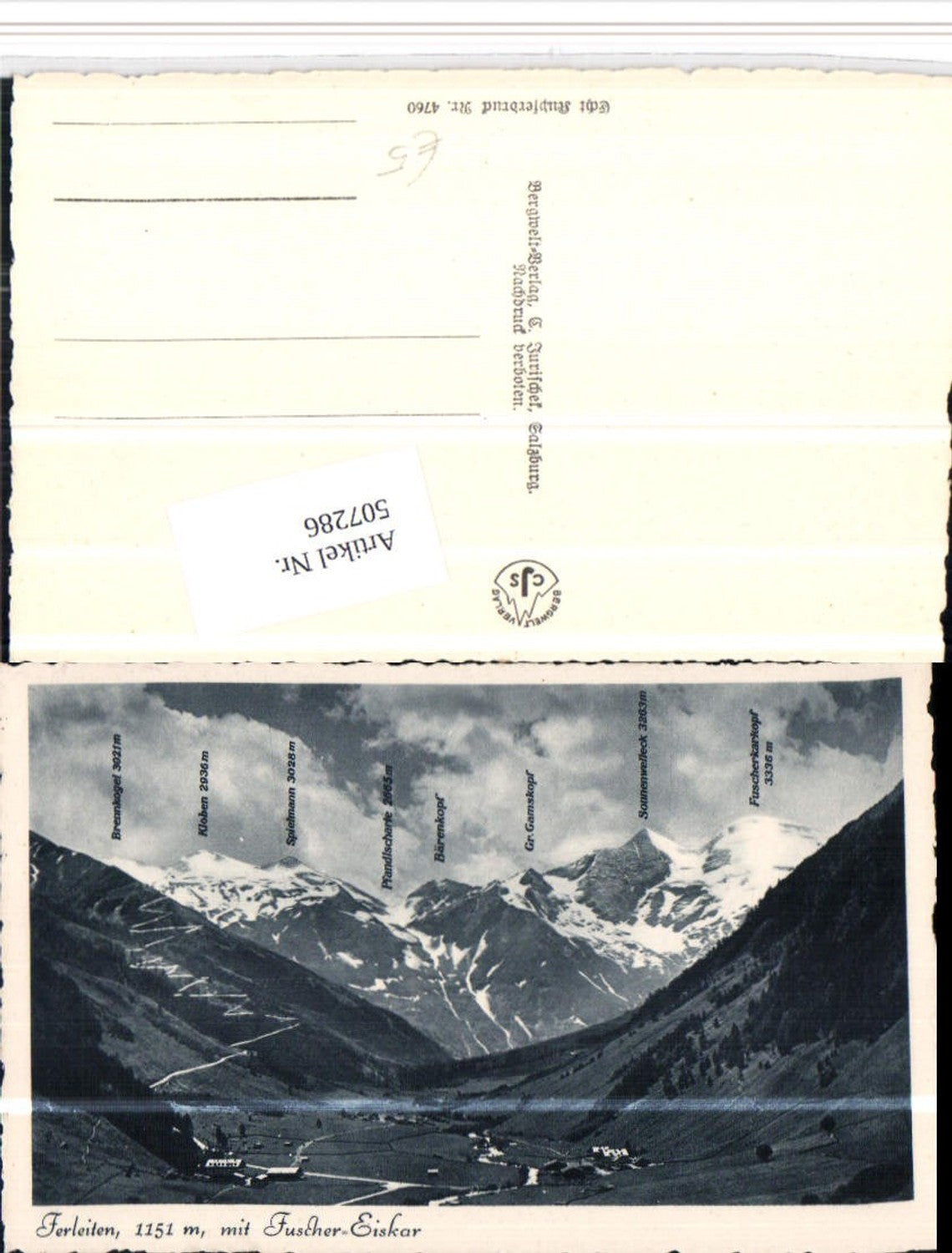 507286,Ferleiten b. Fusch m. Fuscher-Eiskar Bergkulisse