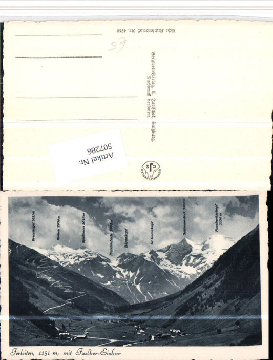 507286,Ferleiten b. Fusch m. Fuscher-Eiskar Bergkulisse