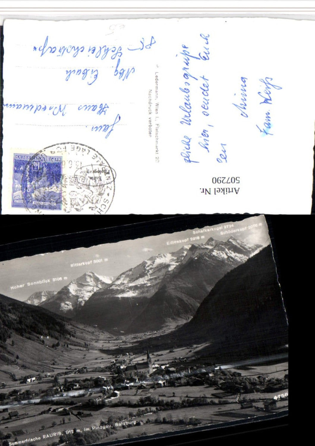 507290,Rauris Totale m. Ritterkopf Bergkulisse