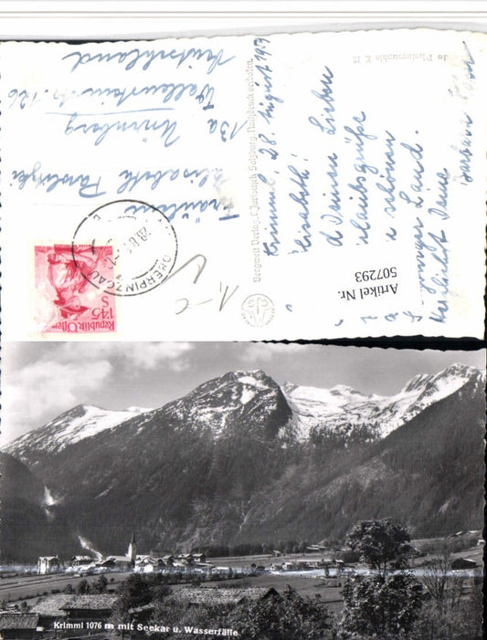 507293,Krimml Totale m. Seekar Wasserfälle Bergkulisse