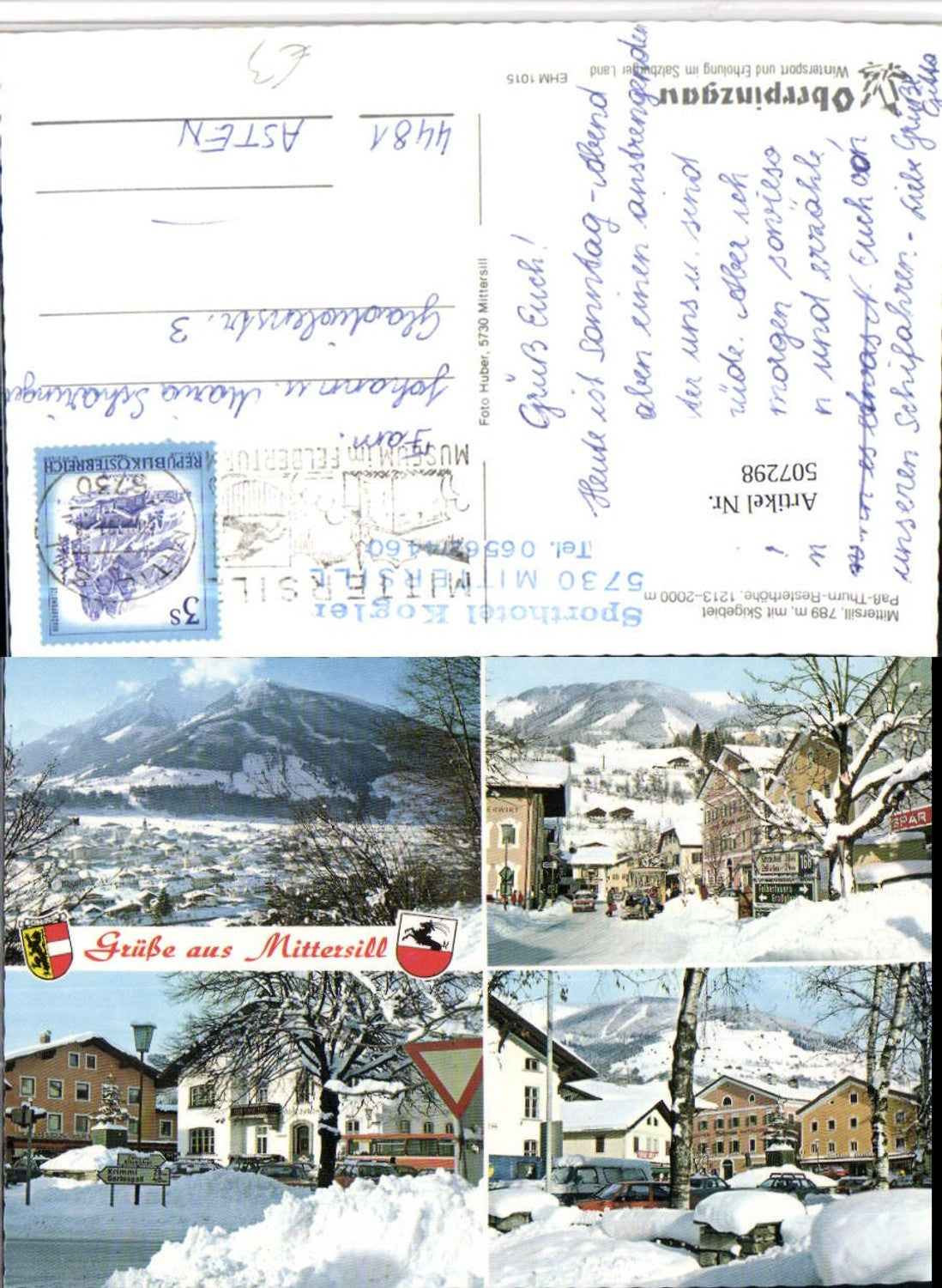 507298,Mittersill Totale Straßenansicht Winterbilder Mehrbildkarte