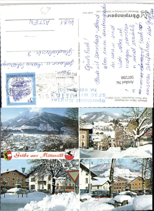 507298,Mittersill Totale Straßenansicht Winterbilder Mehrbildkarte
