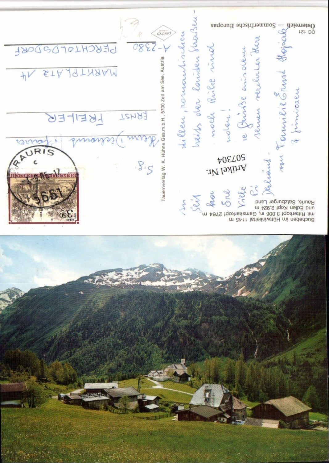 507304,Bucheben im Hüttwinkeltal b. Rauris Totale Bergkulisse