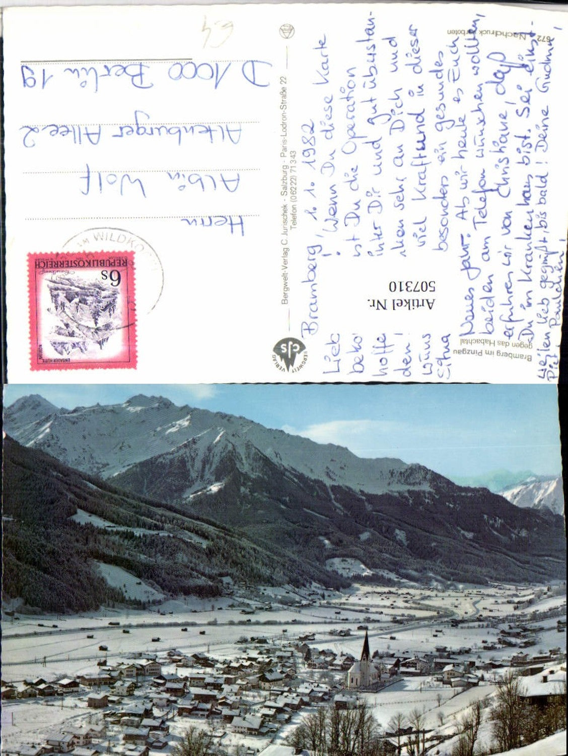 507310,Bramberg im Pinzgau Totale geg. Habachtal Bergkulisse Winterbild