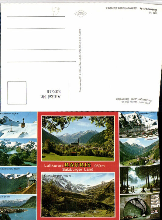 507318,Rauris Totale Seilbahn Zell am See Kaprun Tunnel Mehrbildkarte