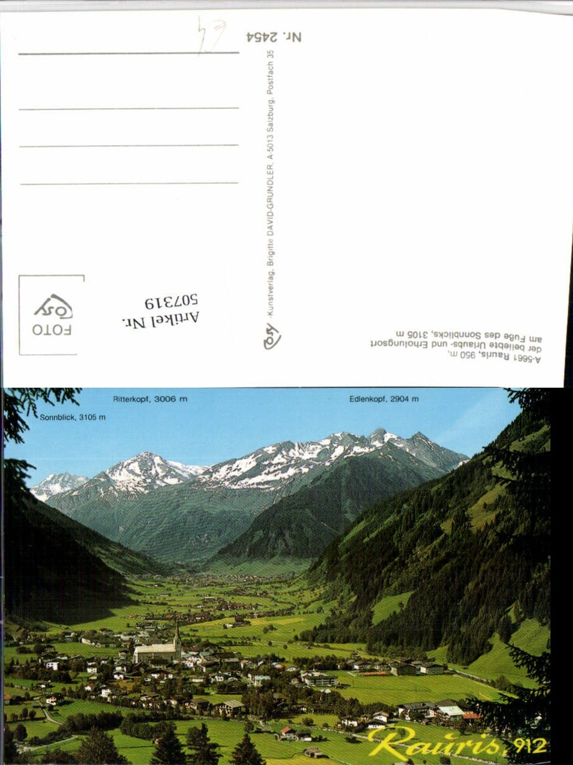 507319,Rauris Totale m. Edlenkopf Bergkulisse pub Cosy