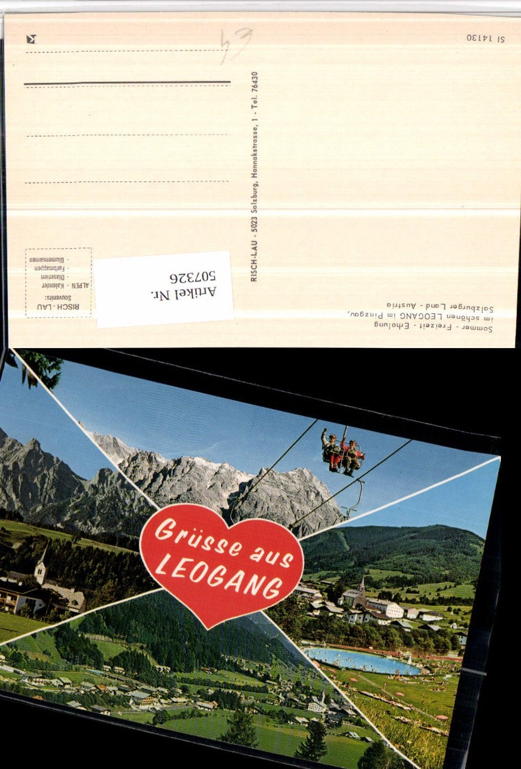 507326,Leogang Totale Sessellift Schwimmbad Mehrbildkarte