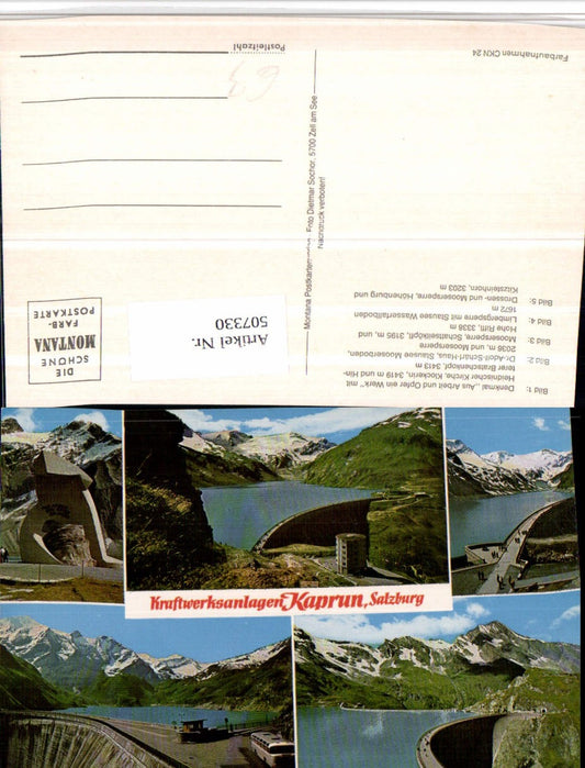 507330,Kaprun Kraftwerksanlagen Talsperre Stausee Mehrbildkarte