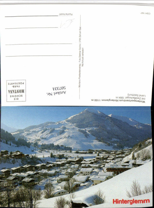 507331,Hinterglemm Totale m. Zwölferkogel Bergkulisse Winterbild