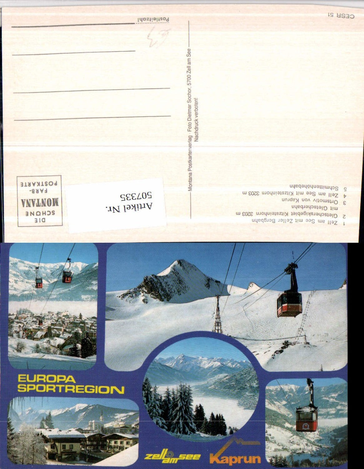 507335,Kaprun Zell am See Totale Seilbahn Winterbilder Mehrbildkarte