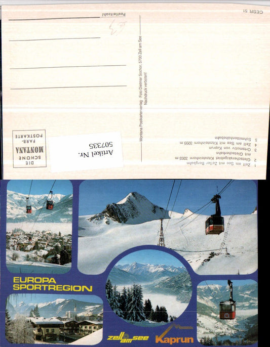 507335,Kaprun Zell am See Totale Seilbahn Winterbilder Mehrbildkarte