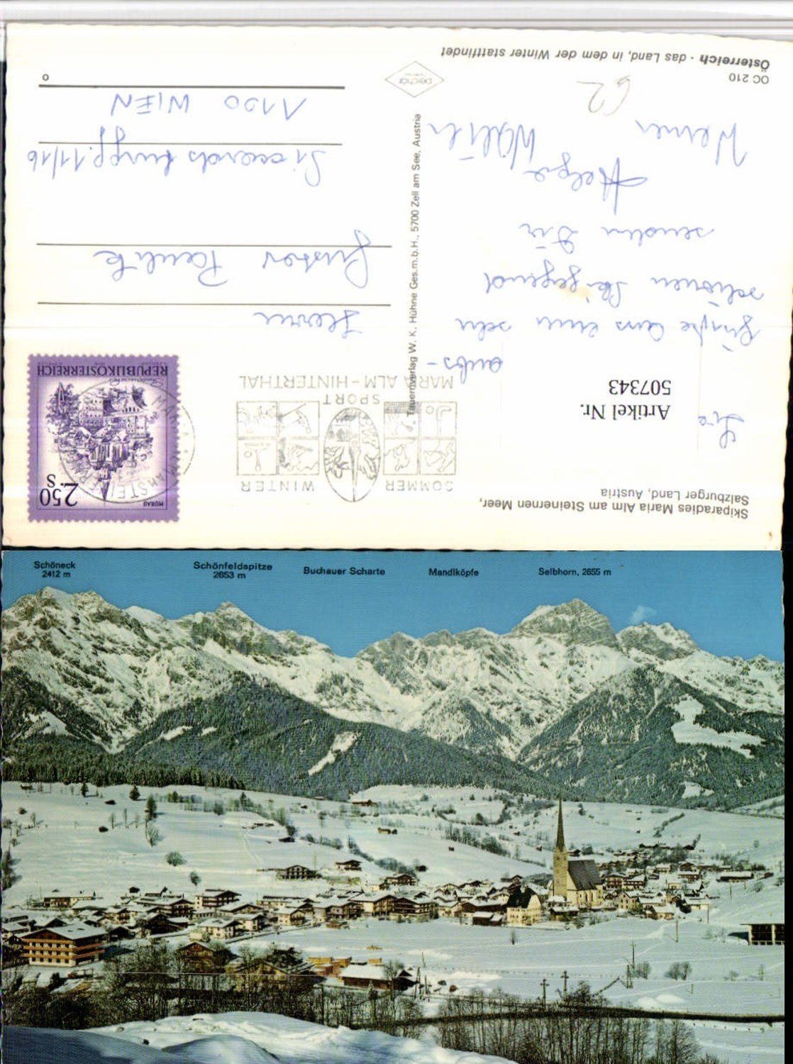 507343,Maria Alm am Steinernen Meer Totale Bergkulisse Winterbild