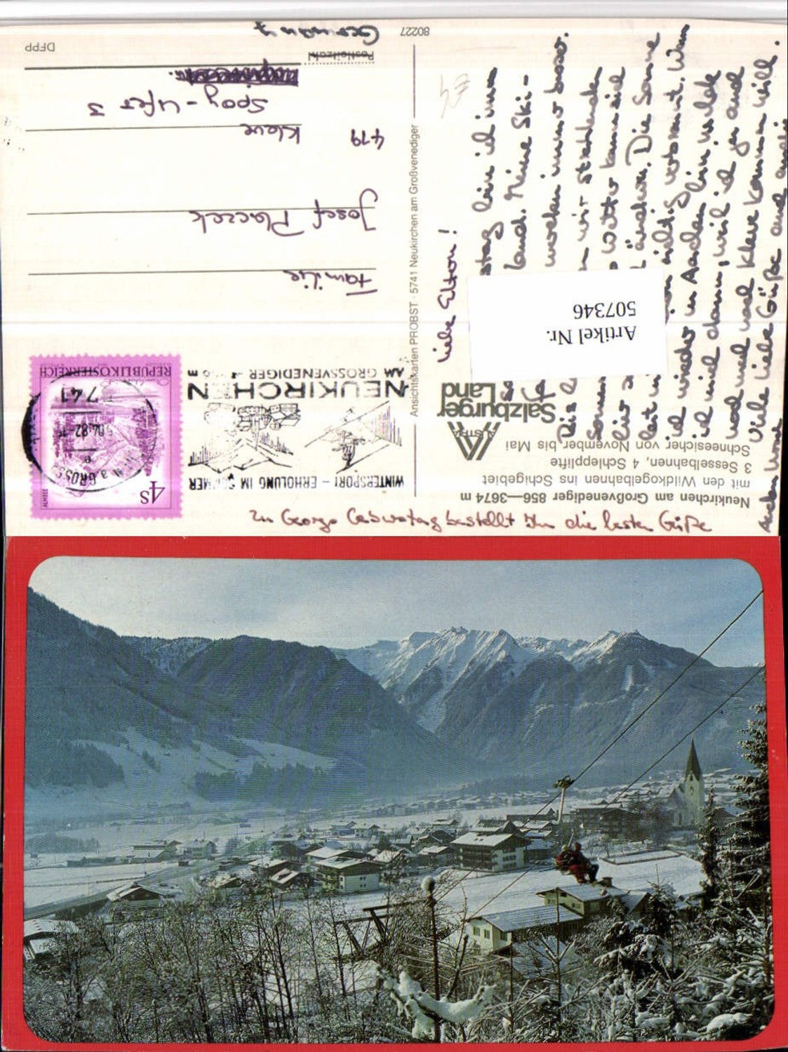 507346,Neukirchen am Großvenediger Totale Sessellift Bergkulisse Winterbild