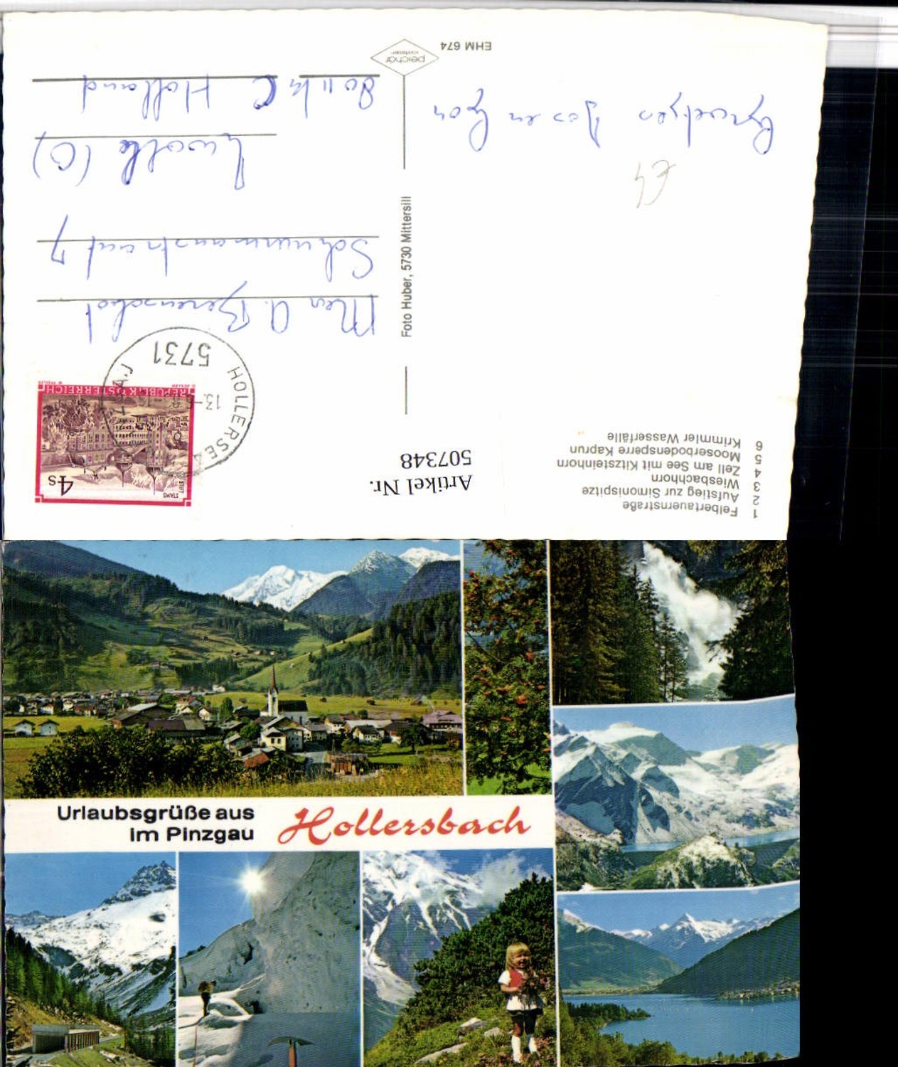 507348,Hollersbach Totale Zell am See Wasserfall Talsperre Mehrbildkarte