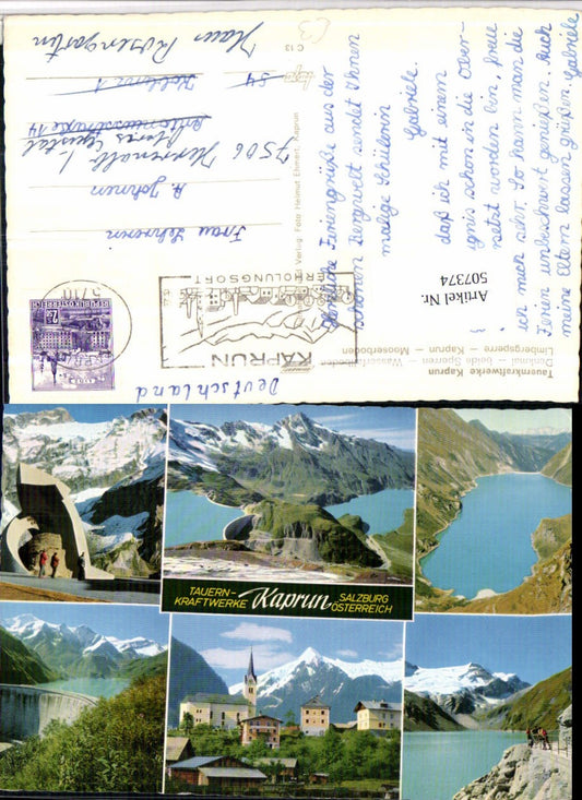 507374,Kaprun Kirche Denkmal Stausee Talsperre Mehrbildkarte