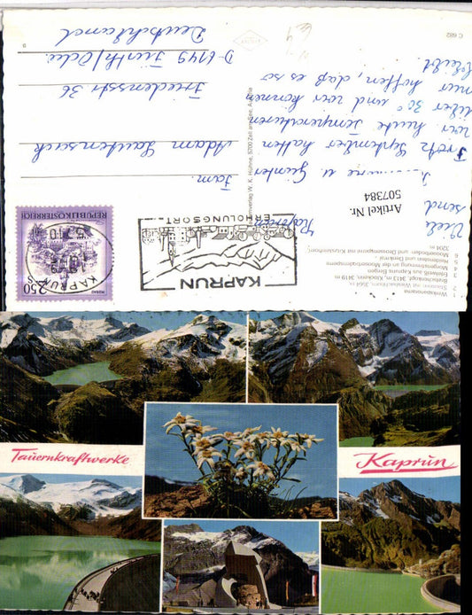 507384,Kaprun Tauernkraftwerk Stausee Talsperre Denkmal Mehrbildkarte