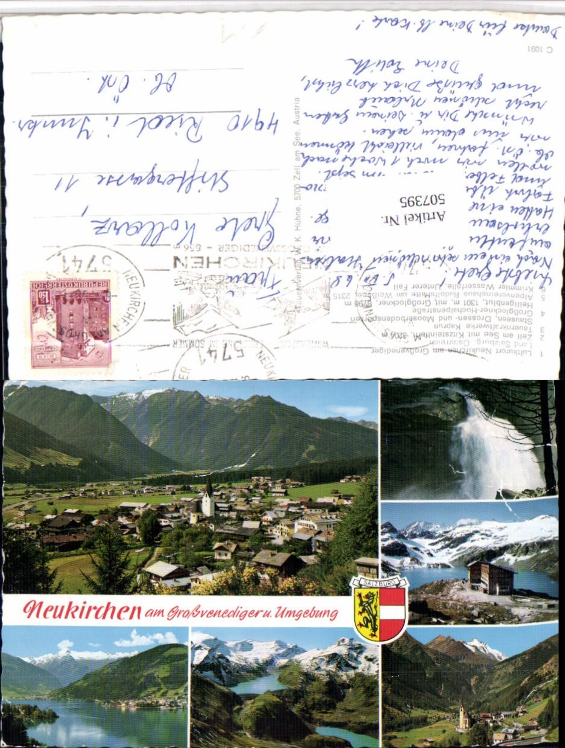 507395,Neukirchen Totale Zell am See Wasserfall Stausee Mehrbildkarte