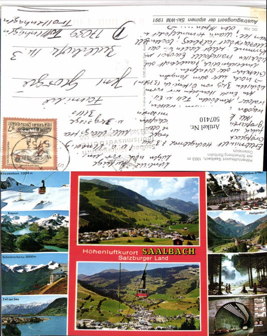 507410,Saalbach Totale Seilbahn Kaprun Zell am See Tunnel Mehrbildkarte