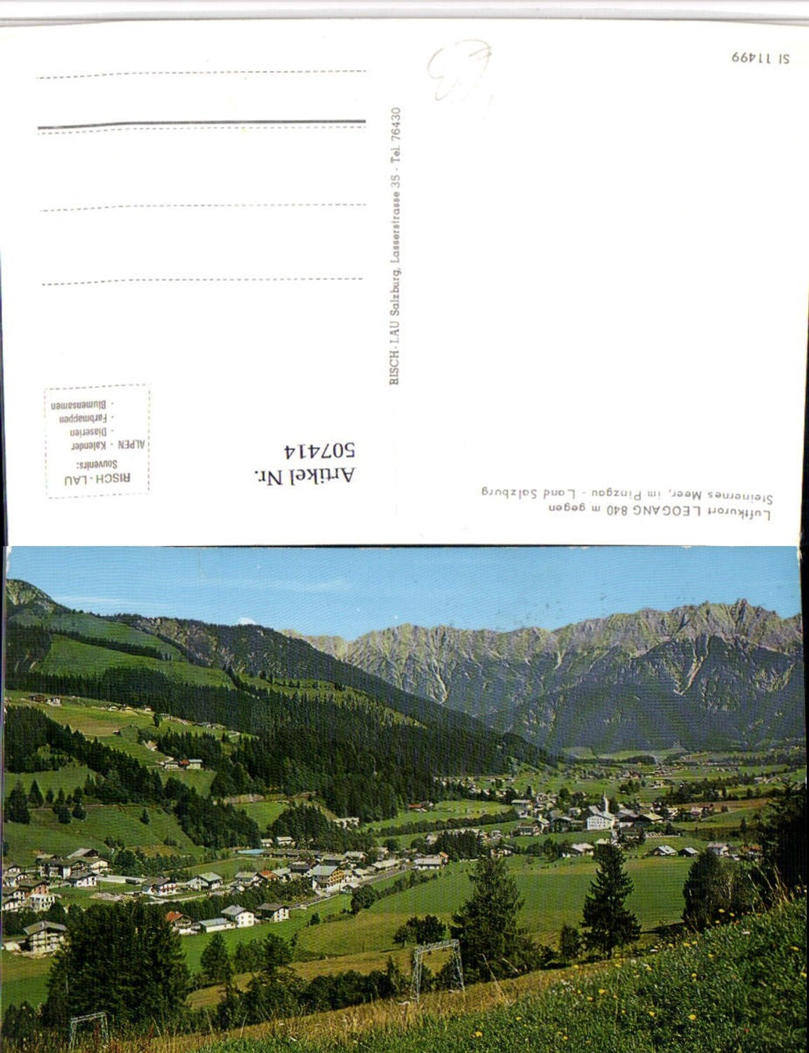 507414,Leogang Totale geg. Steinernes Meer Bergkulisse pub Risch-Lau