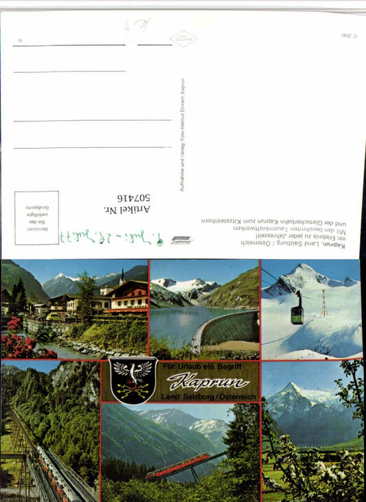 507416,Kaprun Teilansicht Seilbahn Talsperre Gletscherbahn Mehrbildkarte