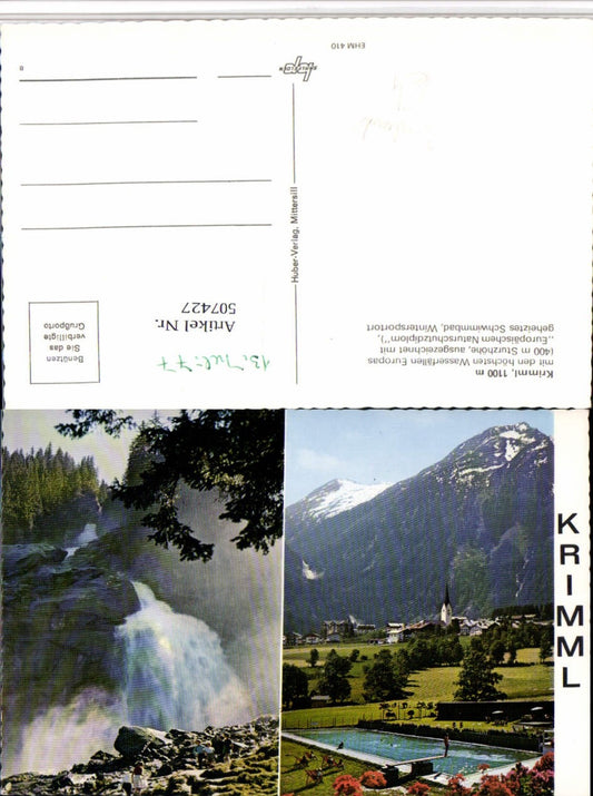 507427,Krimml Totale Freibad Wasserfall Mehrbildkarte