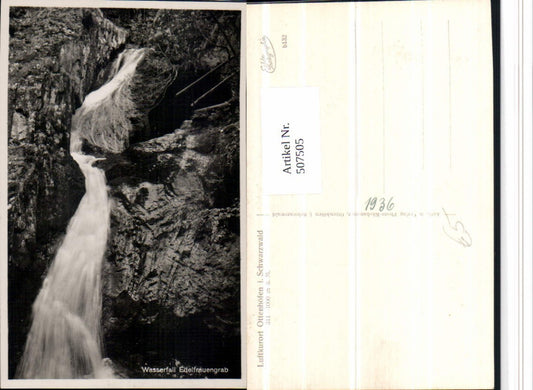 507505, Ottenhöfen in the Black Forest, noblewoman's grave, waterfall