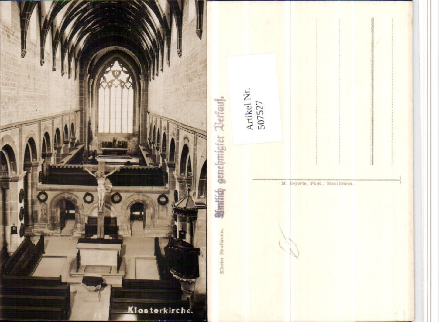 507527,Maulbronn Kloster Kirche Innenansicht