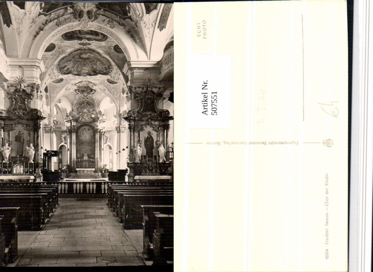 507551,Beuron Erzabtei Chor der Kirche Innenansicht