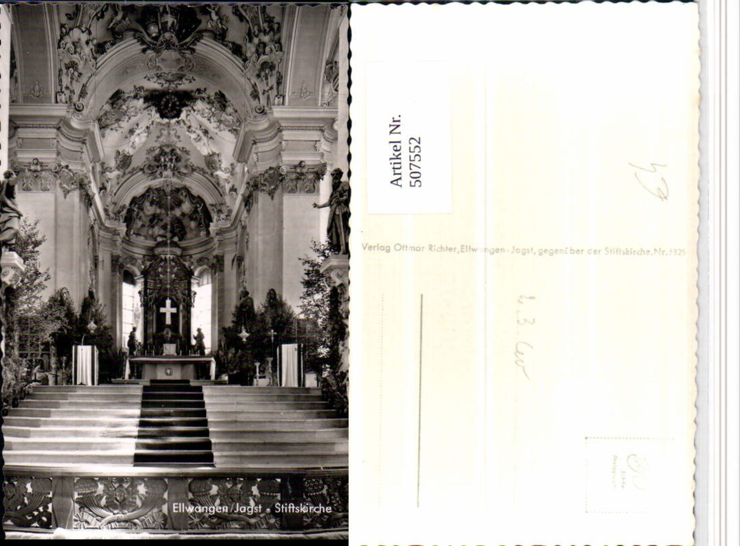 507552,Ellwangen an d. Jagst Stiftskirche Kirche Innenansicht