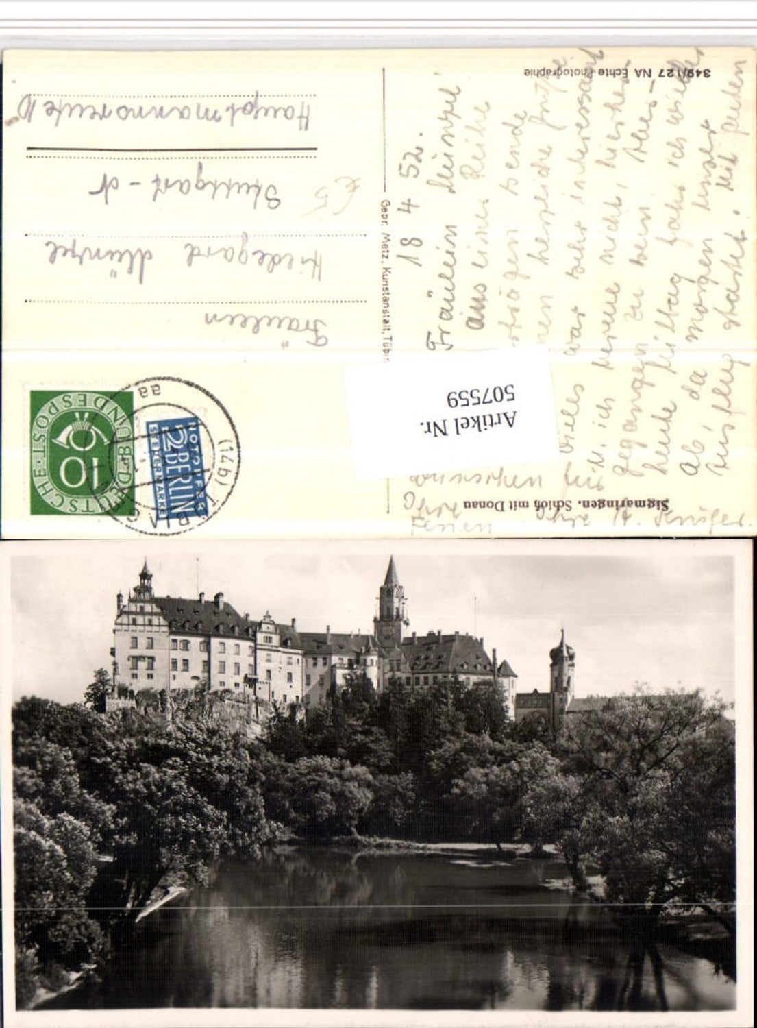 507559,Sigmaringen Schloss m. Donau Fluss