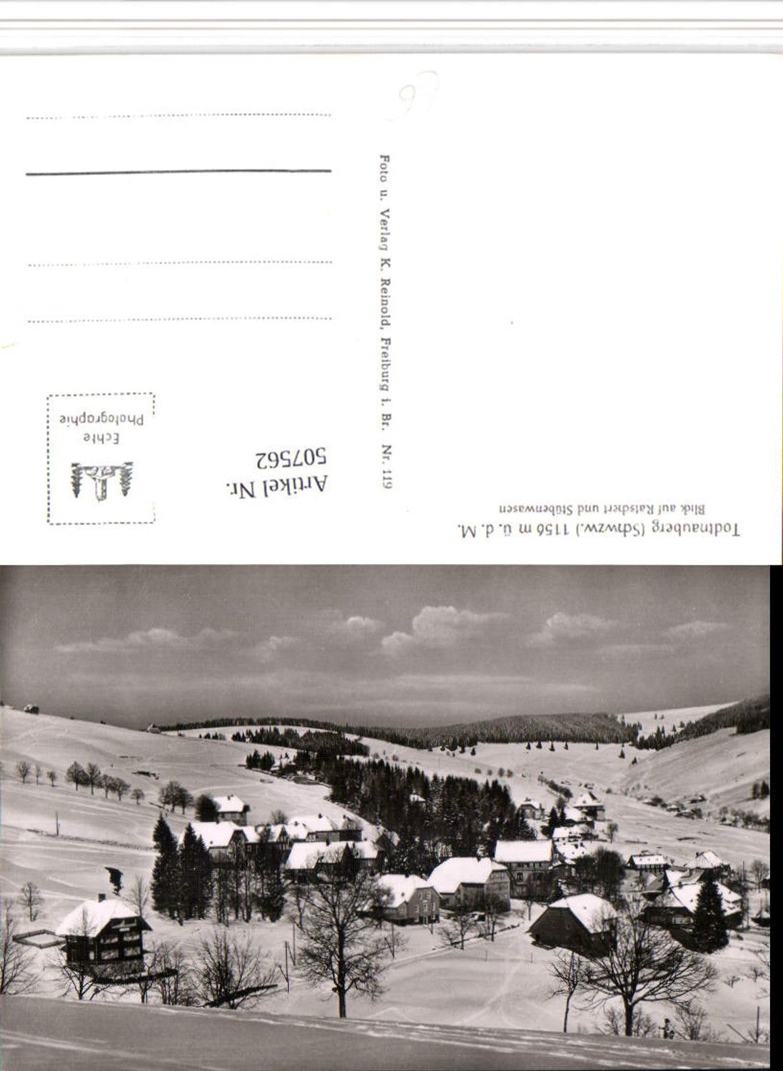 507562,Todtnauberg im Schwarzwald b. Todtnau Teilansicht m. Ratschert Winterbild