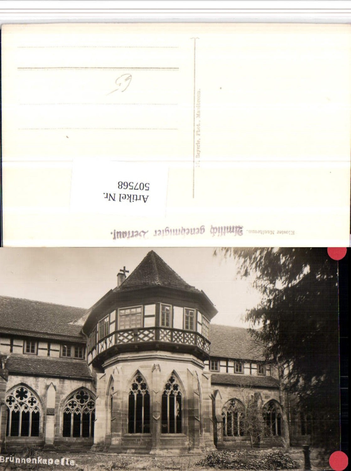 507568,Maulbronn Kloster Brunnenkapelle