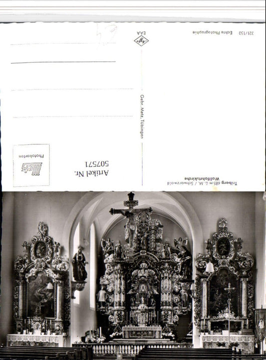 507571,Triberg im Schwarzwald Wallfahrtskirche Innenansicht Altar