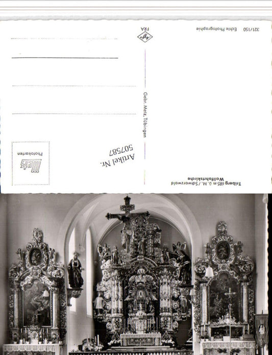 507587,Triberg im Schwarzwald Wallfahrtskirche Innenansicht Altar
