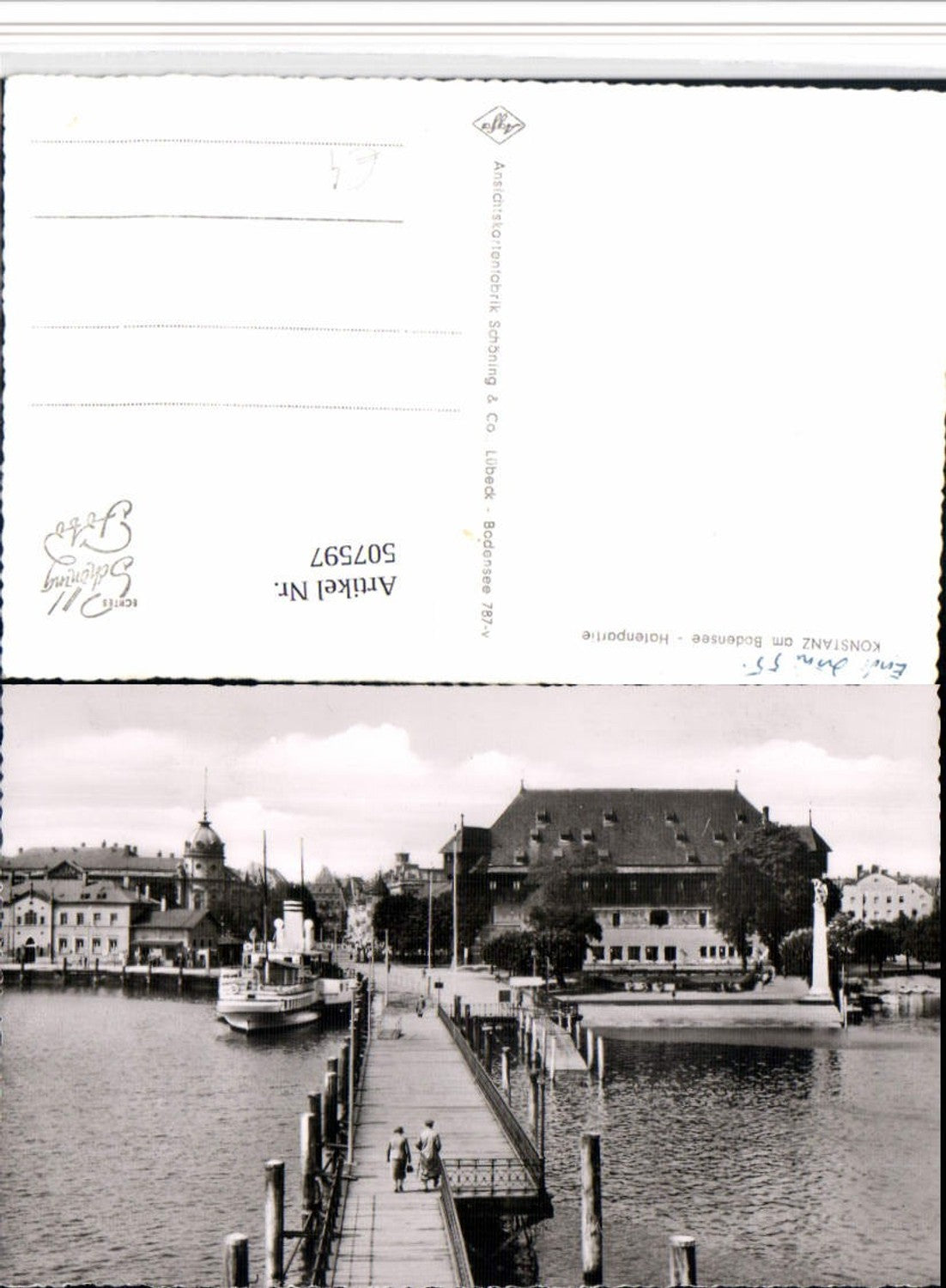 507597,Konstanz am Bodensee Hafenpartie Dampfer