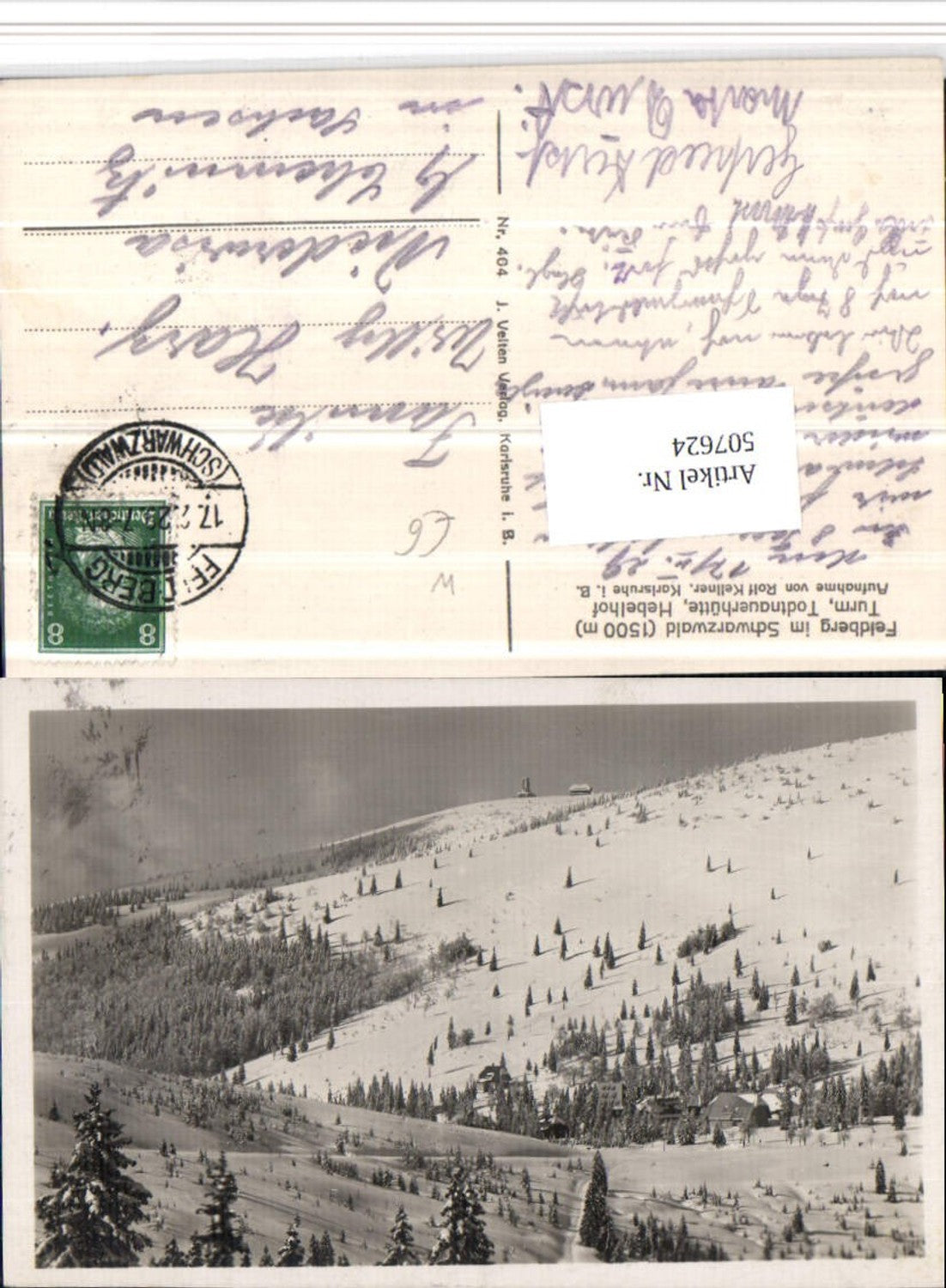 507624,Feldberg im Schwarzwald Turm Todtnauerhütte Hebelhof Winterbild
