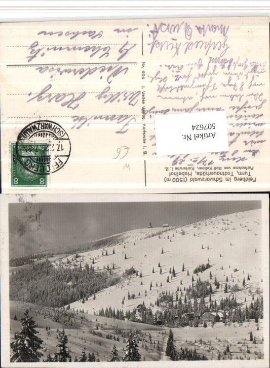 507624, Feldberg in the Black Forest, Todtnauerhütte Tower, Hebelhof, winter scene