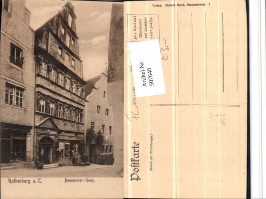 507648,Rothenburg ob d. Tauber Baumeister-Haus