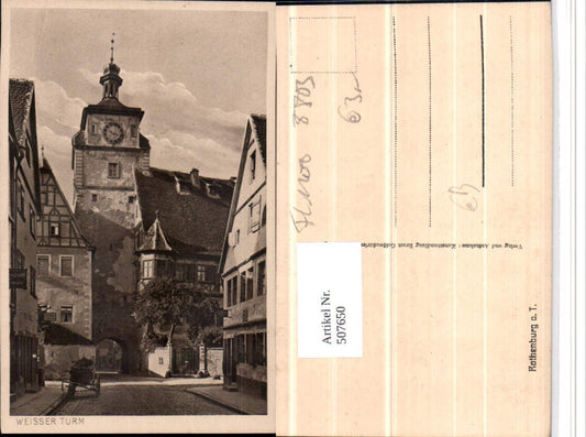 507650,Rothenburg ob d. Tauber Turm Tor Straßenansicht