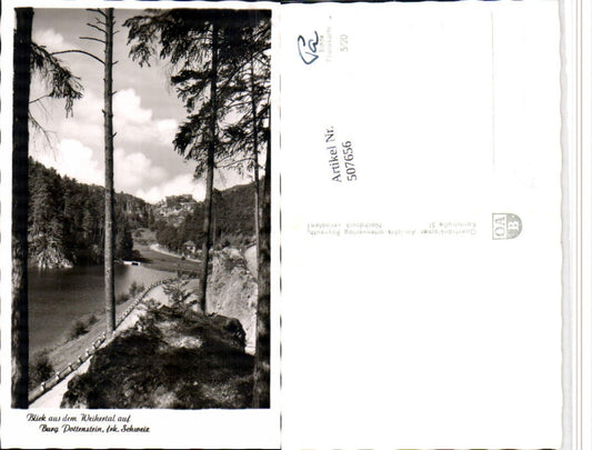 507656,Blick aus dem Weihertal auf Burg Pottenstein