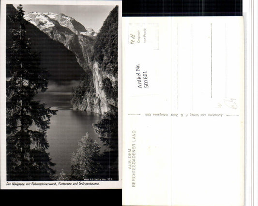 507661,Königssee See b. Schönau m. Falkensteinerwand Bergkulisse