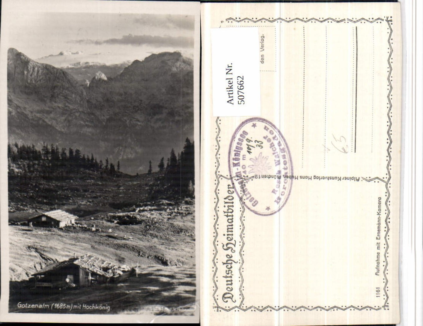 507662,Gotzenalm Almhütte b. Berchtesgaden m. Hochkönig Bergkulisse