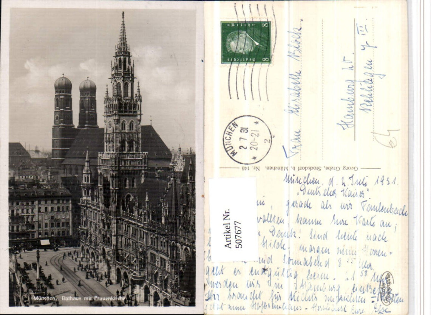 507677,München Rathaus u. Frauenkirche Kirche