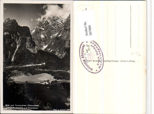 507684,Blick vom Feuerpalven auf St. Bartholomä b. Schönau Bergkulisse