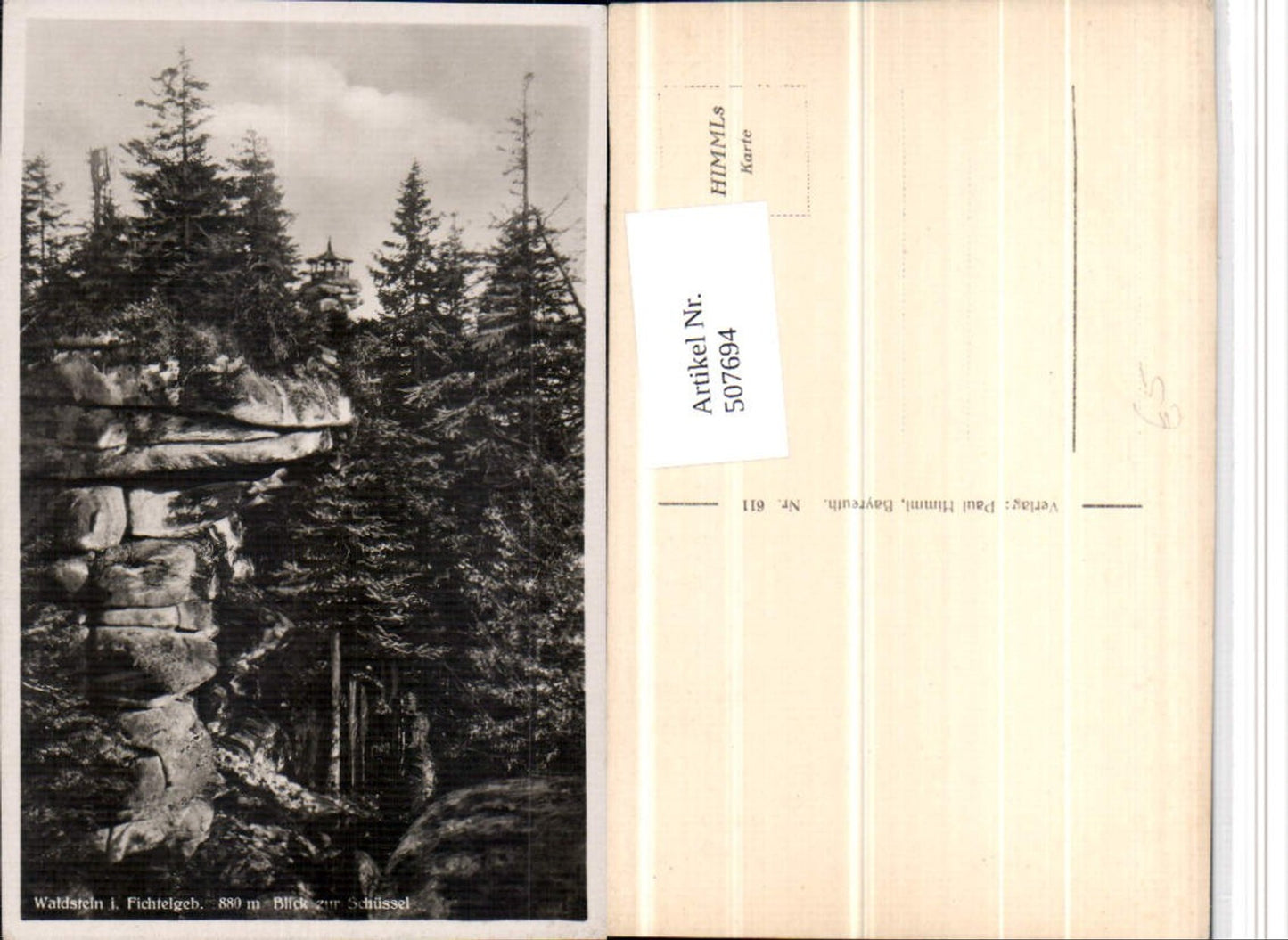 507694,Waldstein im Fichtelgebirge Blick zur Schüssel b. Wunsiedel